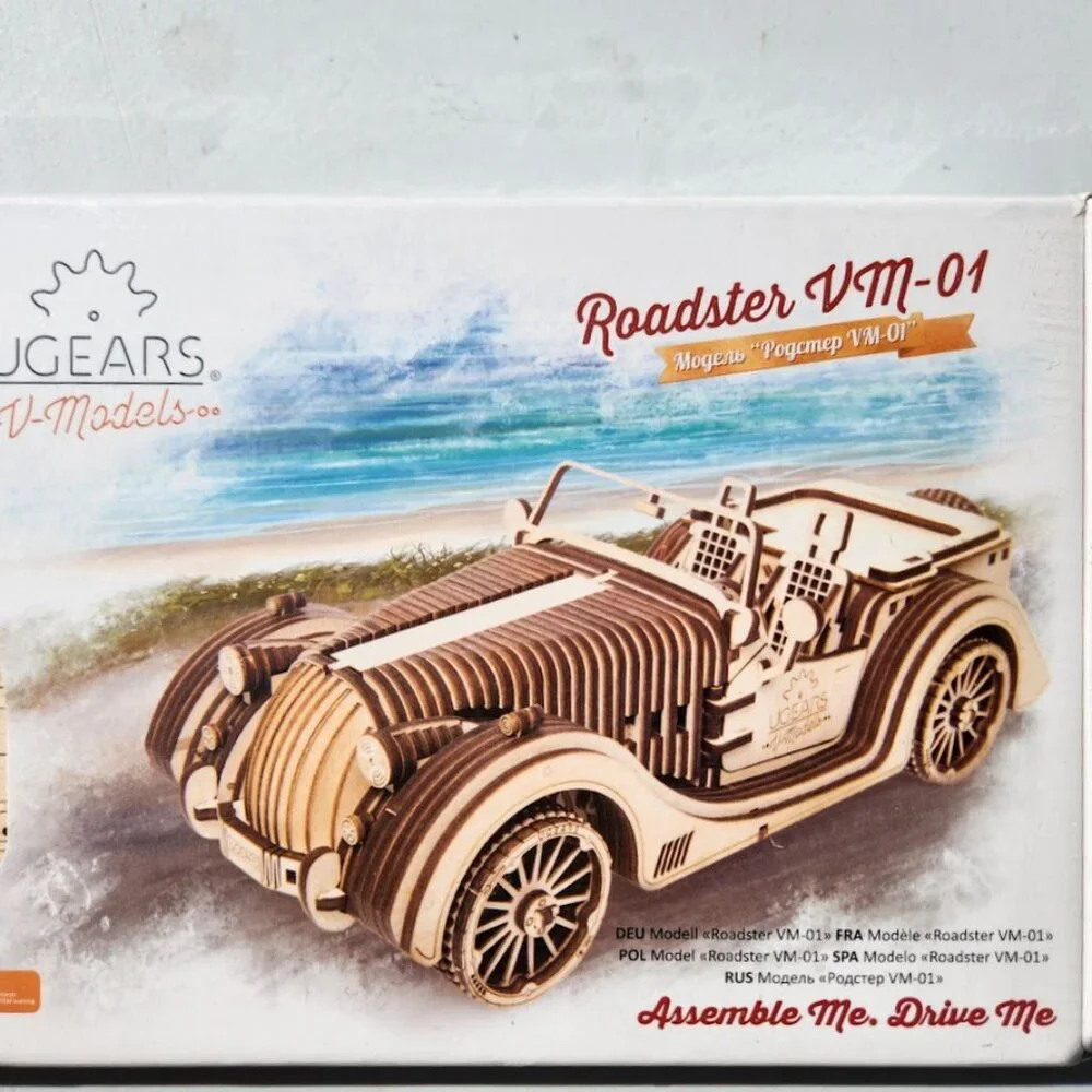 NEW UGEARS Car Roadster Vehicle Model 3D Wooden Puzzle Craft Project  Brand new
